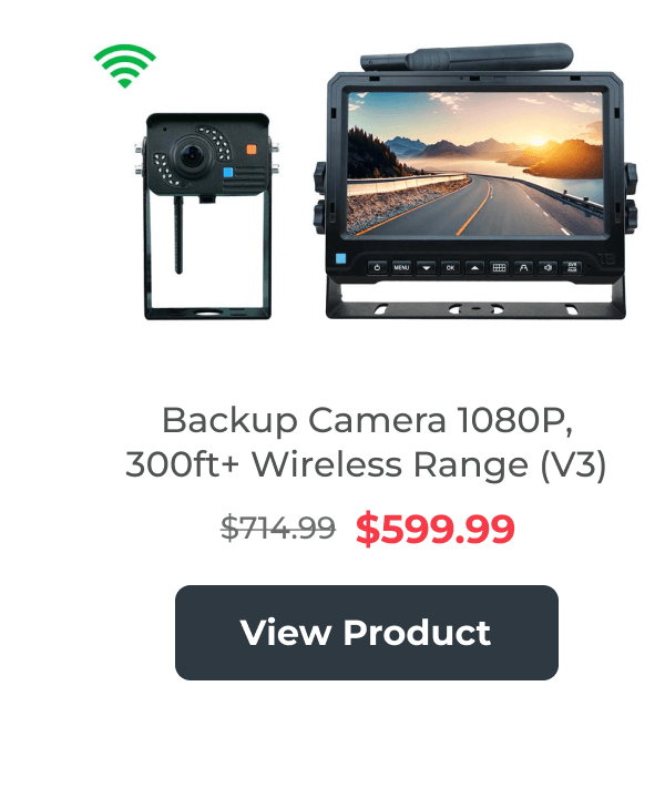 Backup Camera 1080P, 300ft+ Wireless Range (V3)