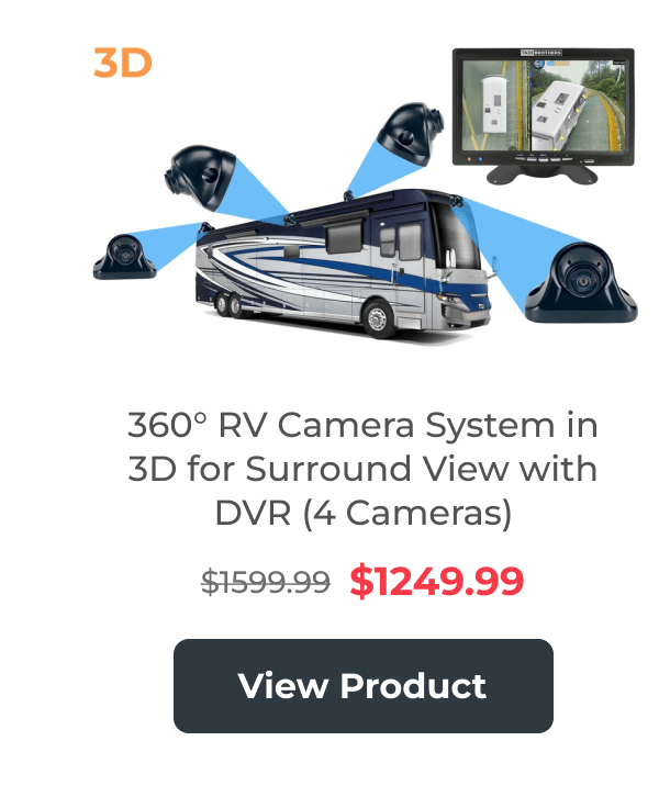 360° RV Camera System in 3D for Surround View with DVR (4 Cameras)