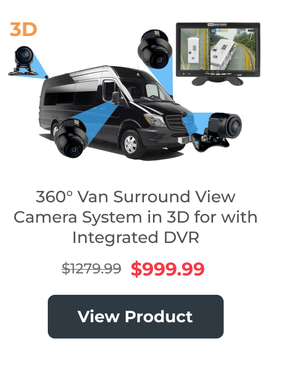 360° Van Surround View Camera System in 3D for with Integrated DVR