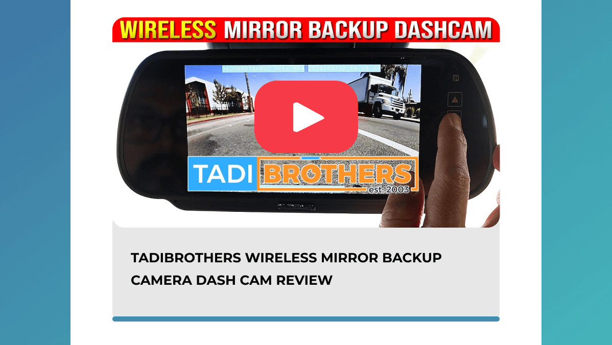 Wireless mirror backup dashcam