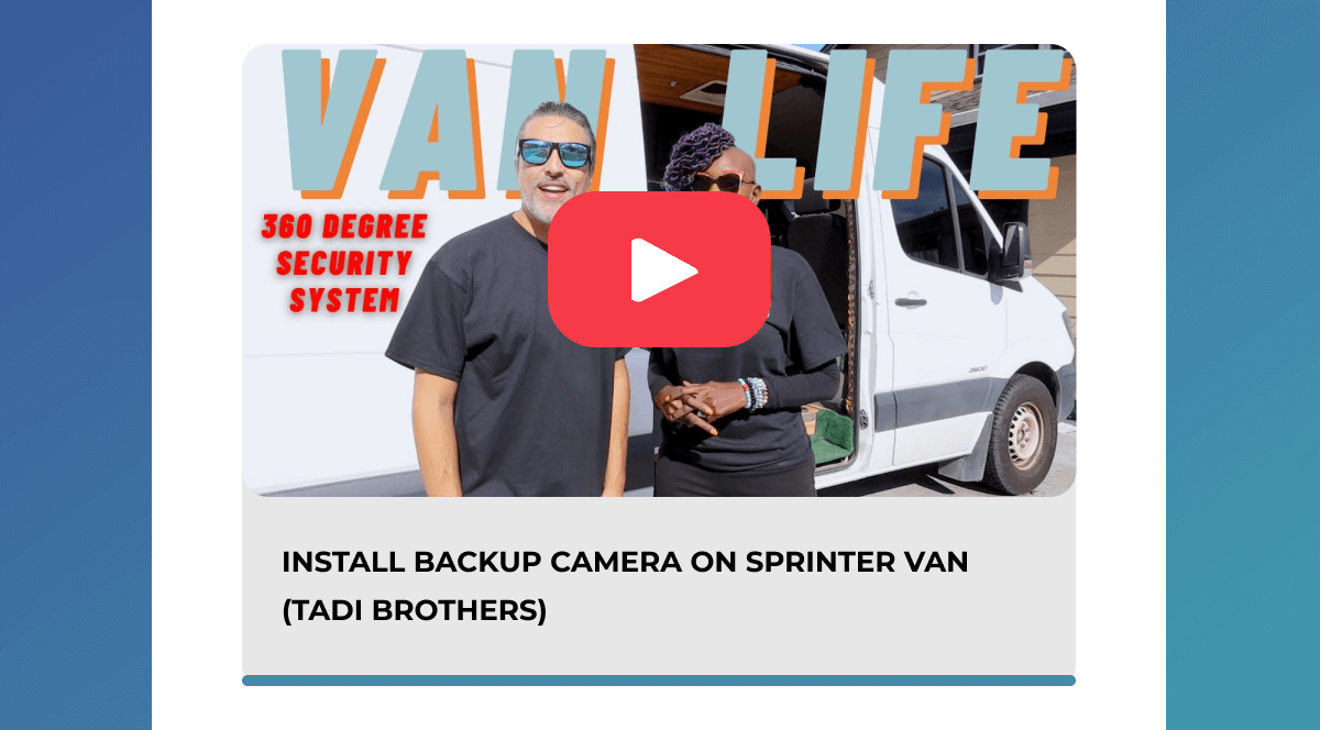 Install backup camera on sprinter van