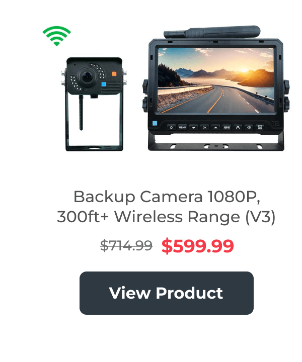 Backup Camera 1080P, 300ft+ Wireless Range (V3)