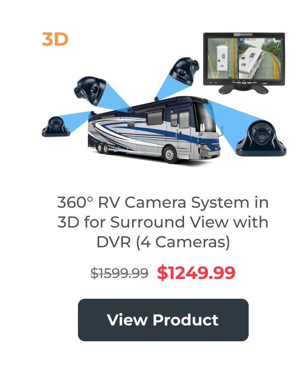 360° RV Camera System in 3D for Surround View with DVR (4 Cameras)