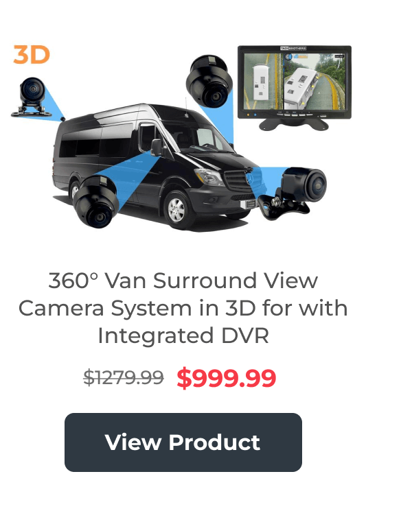 360° Van Surround View Camera System in 3D for with Integrated DVR