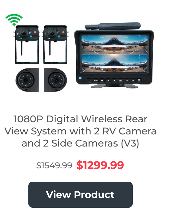 1080P Digital Wireless Rear View System with 2 RV Camera and 2 Side Cameras (V3)