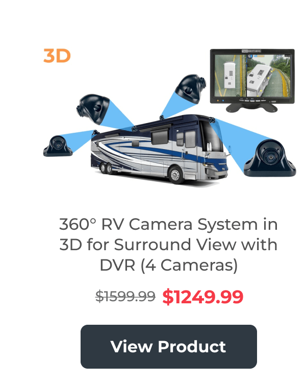 360° RV Camera System in 3D for Surround View with DVR (4 Cameras)