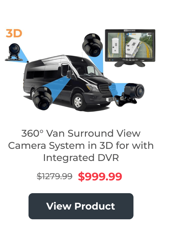 360° Van Surround View Camera System in 3D for with Integrated DVR