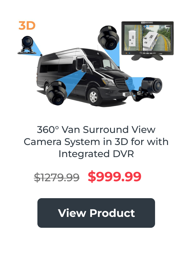 360 Degree Van Camera System in 3D for Surround View with DVR (4 Cameras)