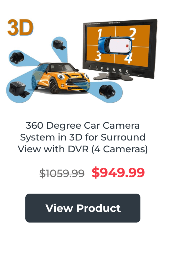 360 Degree Car Camera System in 3D for Surround View with DVR (4 Cameras)