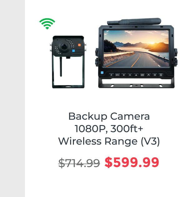 Backup Camera 1080P, 300ft+ Wireless Range (V3)