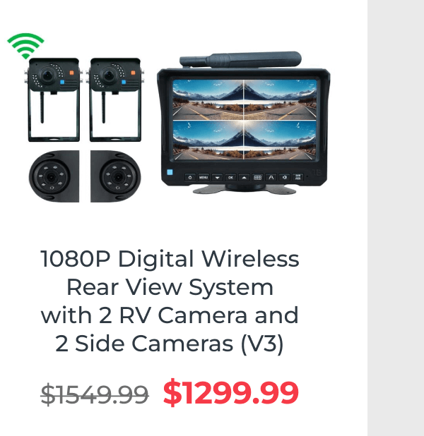 1080P Digital Wireless Rear View System with 2 RV Camera and 2 Side Cameras (V3)