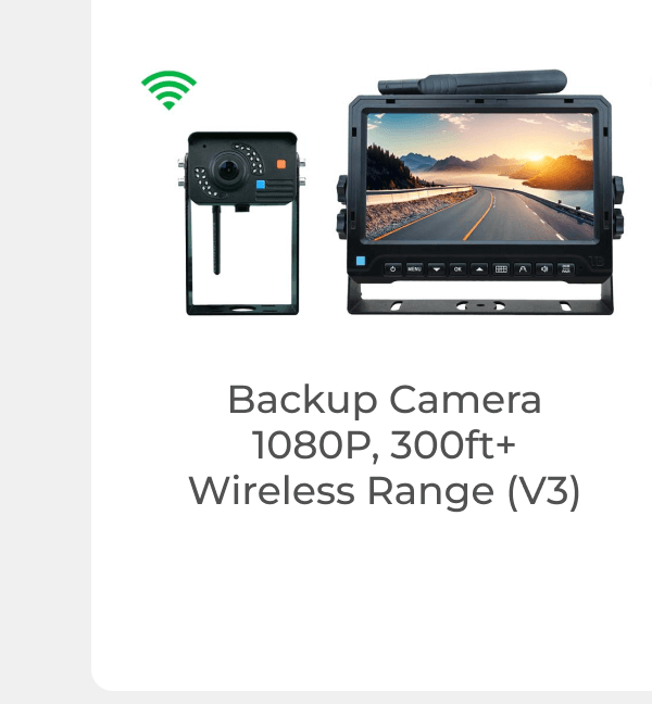 Backup Camera 1080P, 300ft+ Wireless Range (V3)