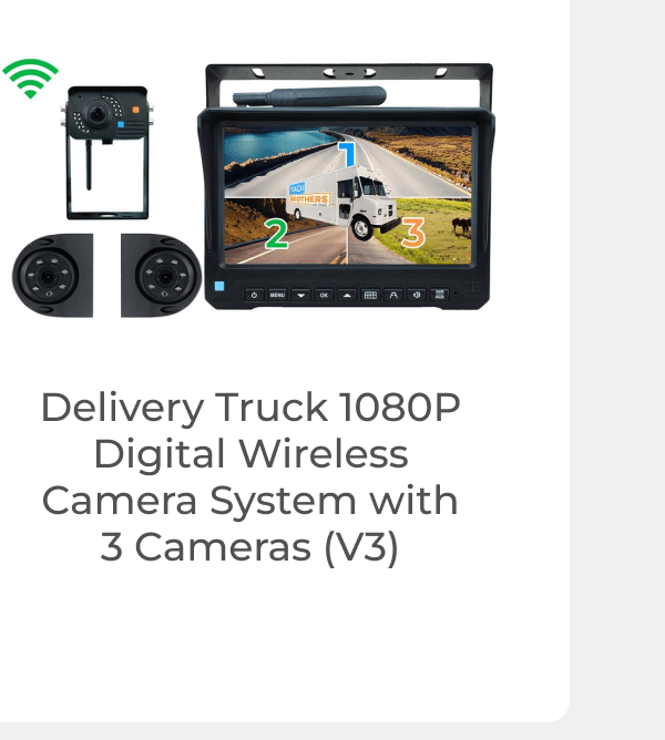 Delivery Truck 1080P Digital Wireless Camera System with 3 Cameras (V3)