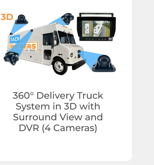 360° Delivery Truck System in 3D with Surround View and DVR (4 Cameras)