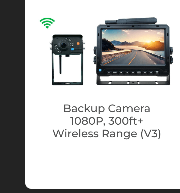 Backup Camera 1080P, 300ft+ Wireless Range (V3)