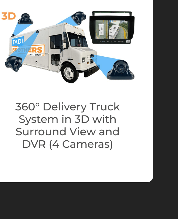 360° Delivery Truck System in 3D with Surround View and DVR (4 Cameras)