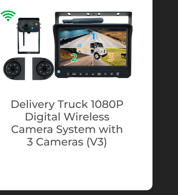 Delivery Truck 1080P Digital Wireless Camera System with 3 Cameras (V3)