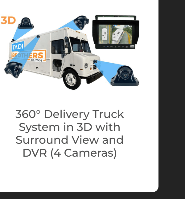 360° Delivery Truck System in 3D with Surround View and DVR (4 Cameras)