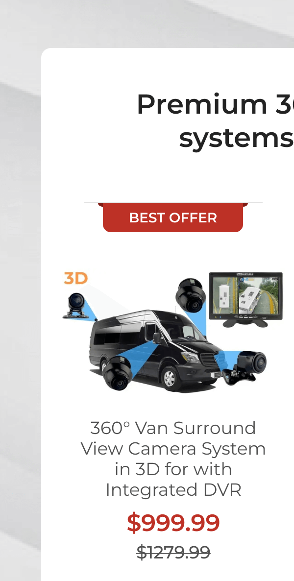 360° Van Surround View Camera System in 3D for with Integrated DVR