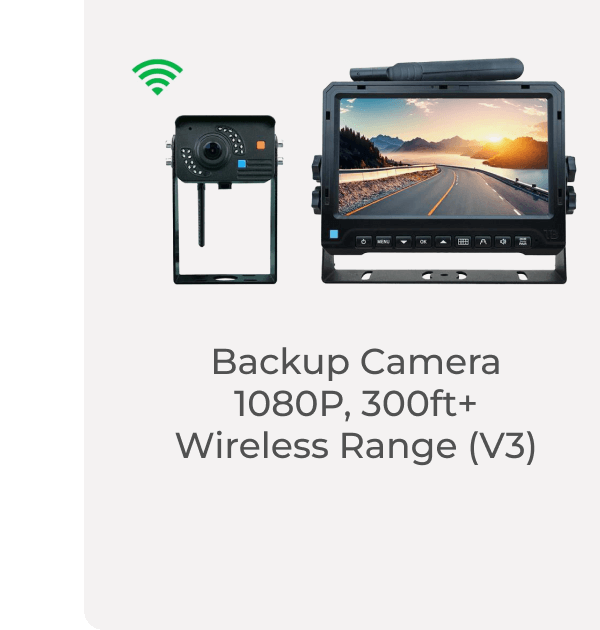 Backup Camera 1080P, 300ft+ Wireless Range (V3)