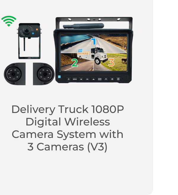 Delivery Truck 1080P Digital Wireless Camera System with 3 Cameras (V3)