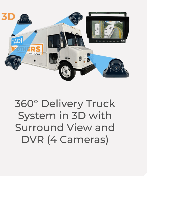 360° Delivery Truck System in 3D with Surround View and DVR (4 Cameras)