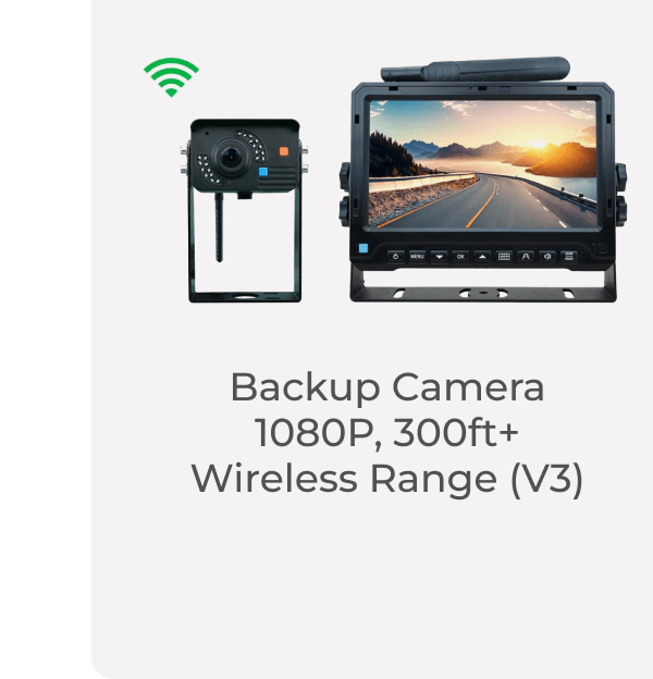 Backup Camera 1080P, 300ft+ Wireless Range (V3)