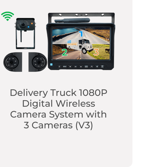 Delivery Truck 1080P Digital Wireless Camera System with 3 Cameras (V3)