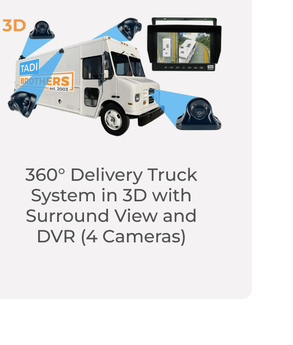 360° Delivery Truck System in 3D with Surround View and DVR (4 Cameras)