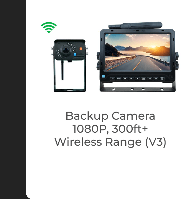 Backup Camera 1080P, 300ft+ Wireless Range (V3)