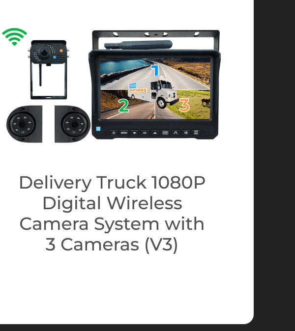 Delivery Truck 1080P Digital Wireless Camera System with 3 Cameras (V3)