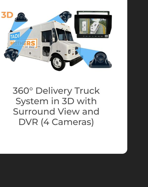 360° Delivery Truck System in 3D with Surround View and DVR (4 Cameras)