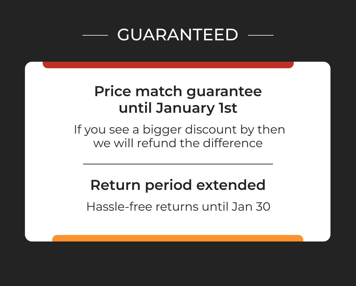 Price match guarantee until January 1st