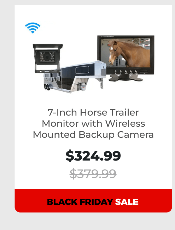 7-Inch Horse Trailer Monitor with Wireless Mounted Backup Camera