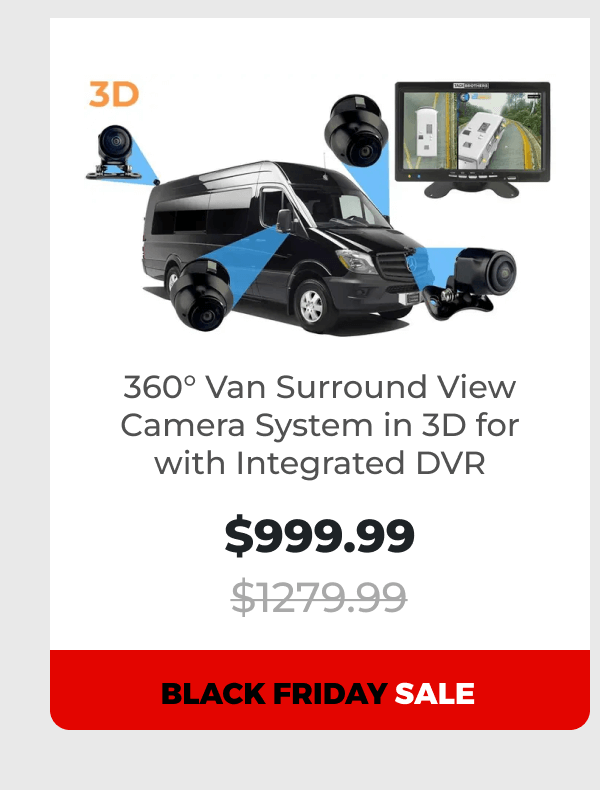 360° Van Surround View Camera System in 3D for with Integrated DVR