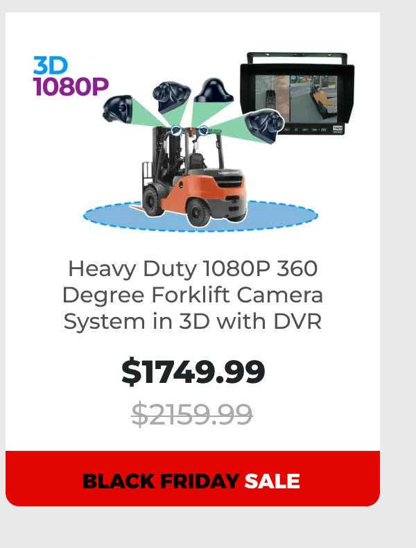 Heavy Duty 1080P 360 Degree Forklift Camera System in 3D with DVR