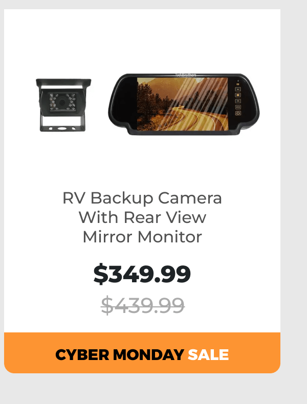 RV Backup Camera With Rear View Mirror Monitor