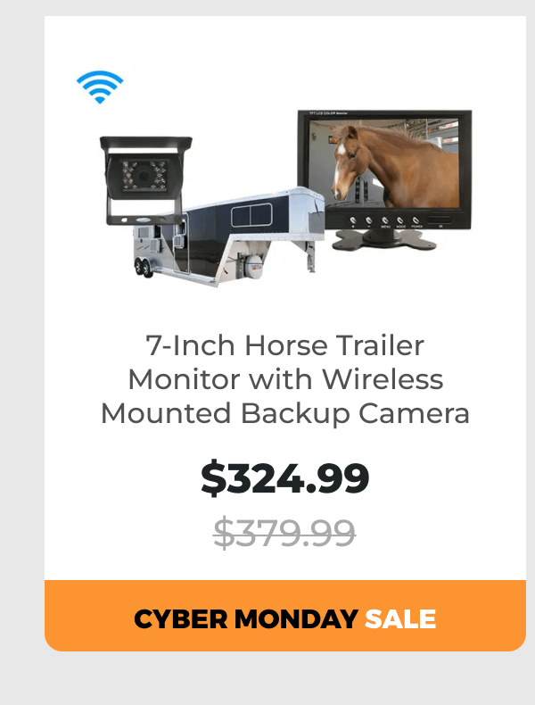 7-Inch Horse Trailer Monitor with Wireless Mounted Backup Camera