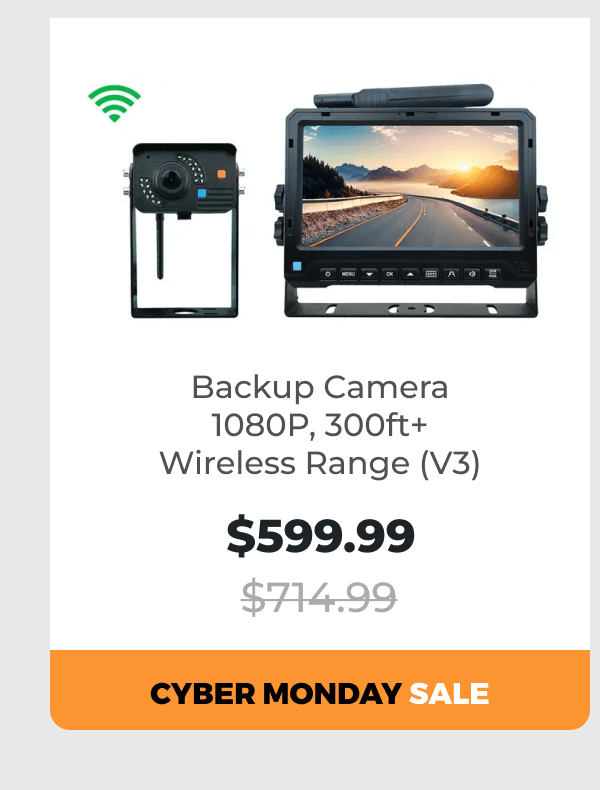 Backup Camera 1080P, 300ft+ Wireless Range (V3)