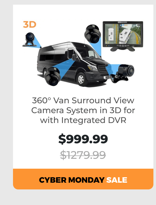 360° Van Surround View Camera System in 3D for with Integrated DVR