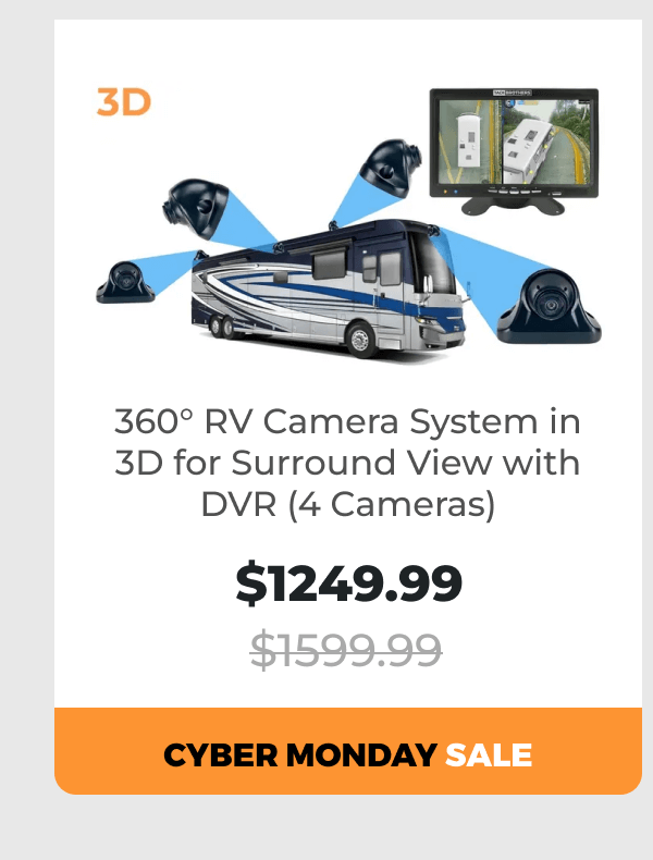 360° RV Camera System in 3D for Surround View with DVR (4 Cameras)