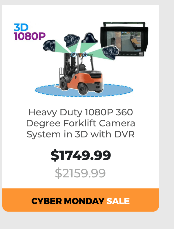 Heavy Duty 1080P 360 Degree Forklift Camera System in 3D with DVR