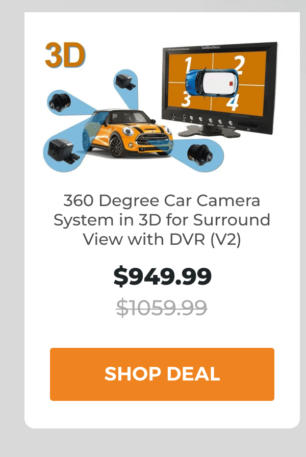 360 Degree Car Camera System in 3D for Surround View with DVR (V2)