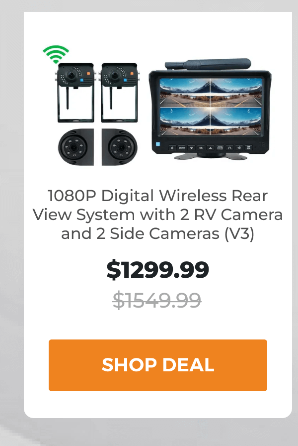 1080P Digital Wireless Rear View System with 2 RV Camera and 2 Side Cameras (V3)