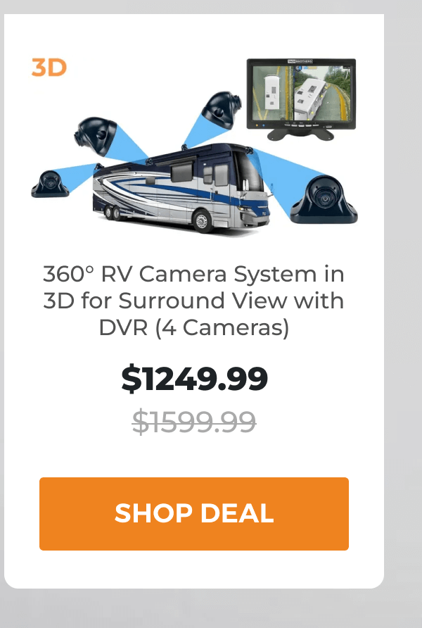 360° RV Camera System in 3D for Surround View with DVR (4 Cameras)