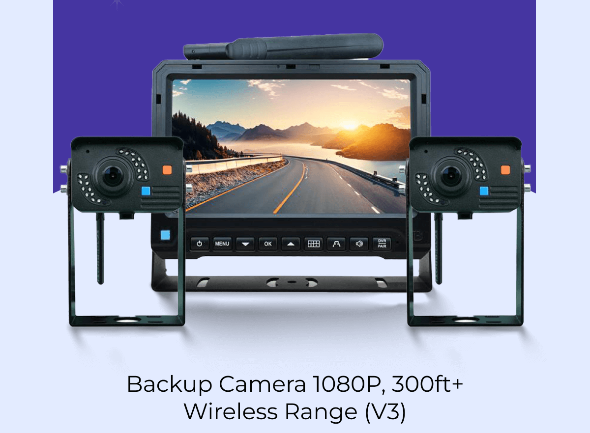 Backup camera 1080p, 300ft+ wireless range (v3)