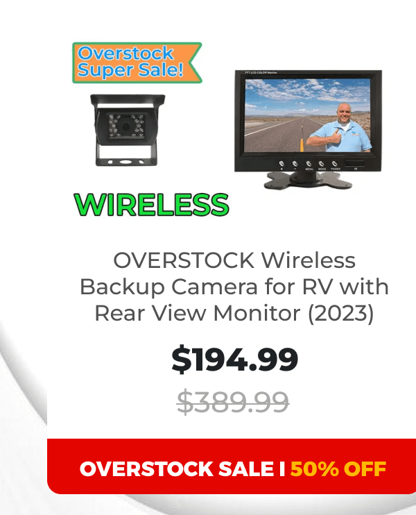 Overstock Wireless Backup Camera for RV with Rear View Monitor (2023)