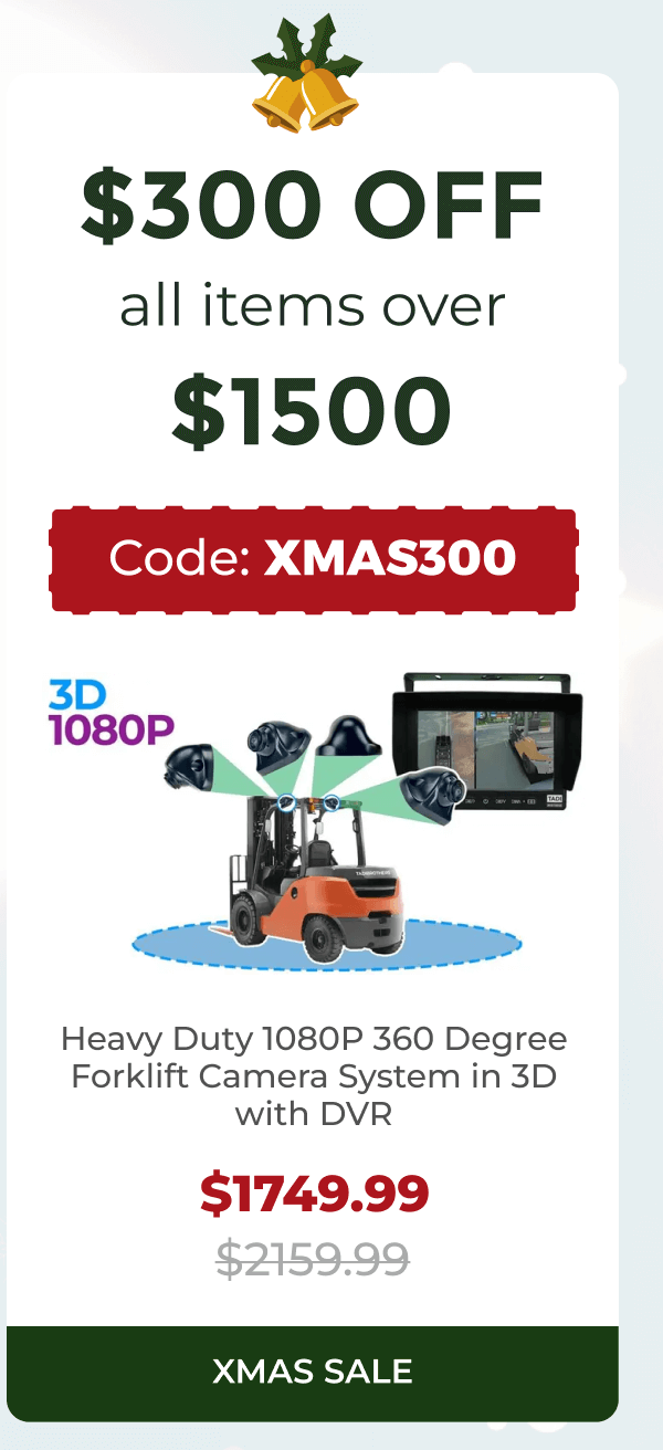 Heavy Duty 1080P 360 Degree Forklift Camera System in 3D with DVR