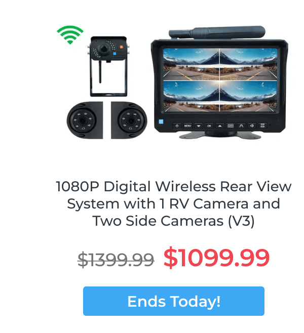 1080P Digital Wireless Rear View System with 1 RV Camera and Two Side Cameras (V3)