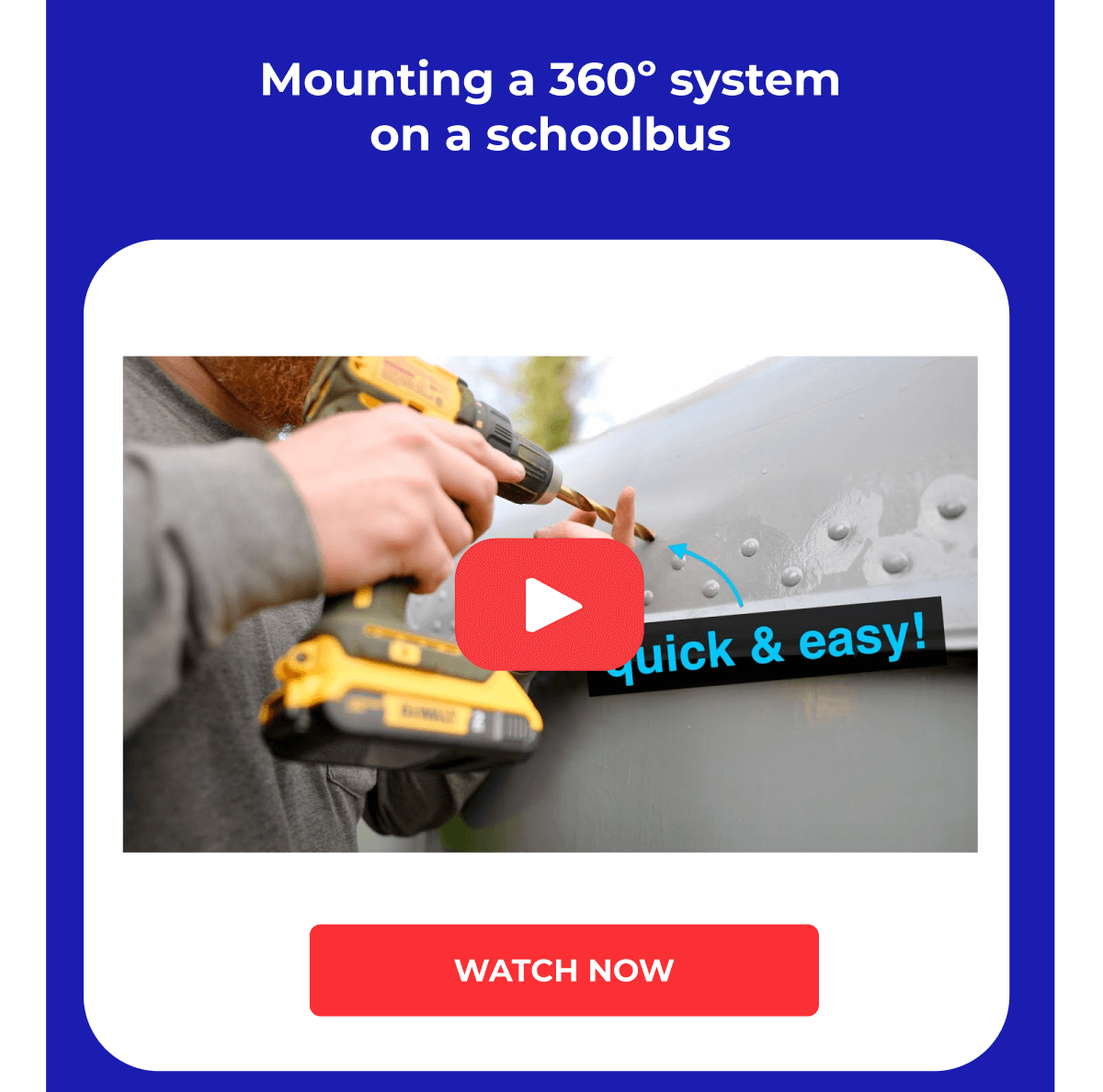 Mounting a 360 system on a schoolbus